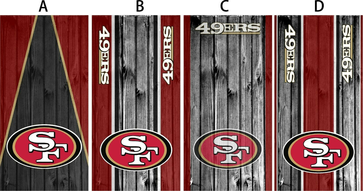 Cornhole Board Wrap 49ers - sold individually