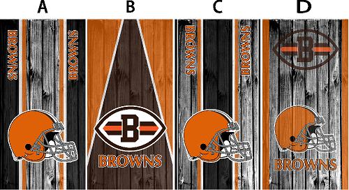 Cornhole Board Wrap Browns - sold individually