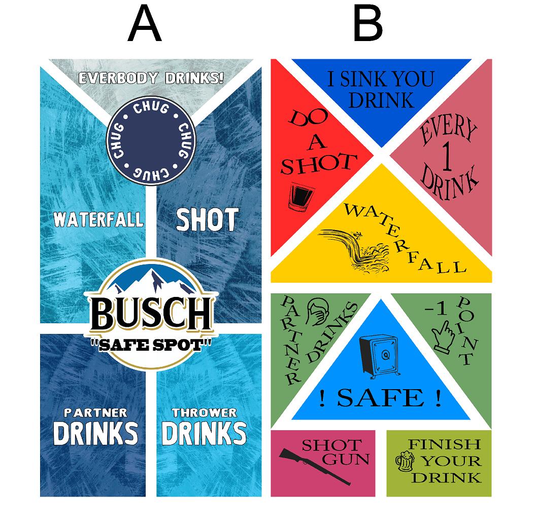 Cornhole Board Wrap Drinking Games - sold individually
