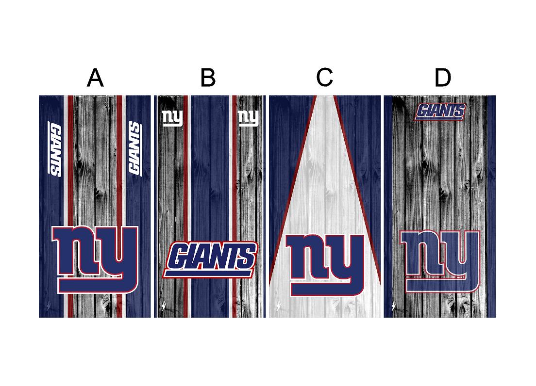 Cornhole Board Wrap NY Giants - sold individually